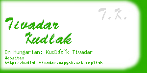 tivadar kudlak business card